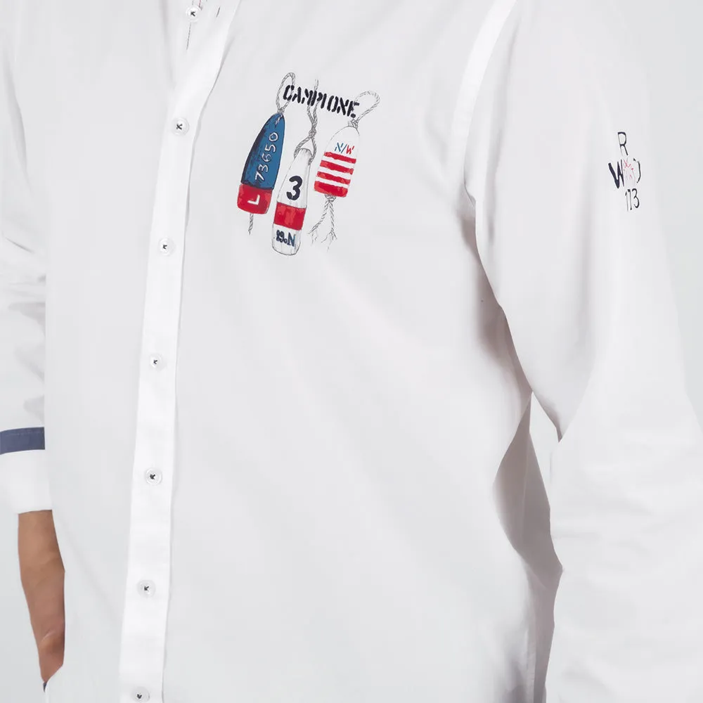 Campione white shirt with big logo