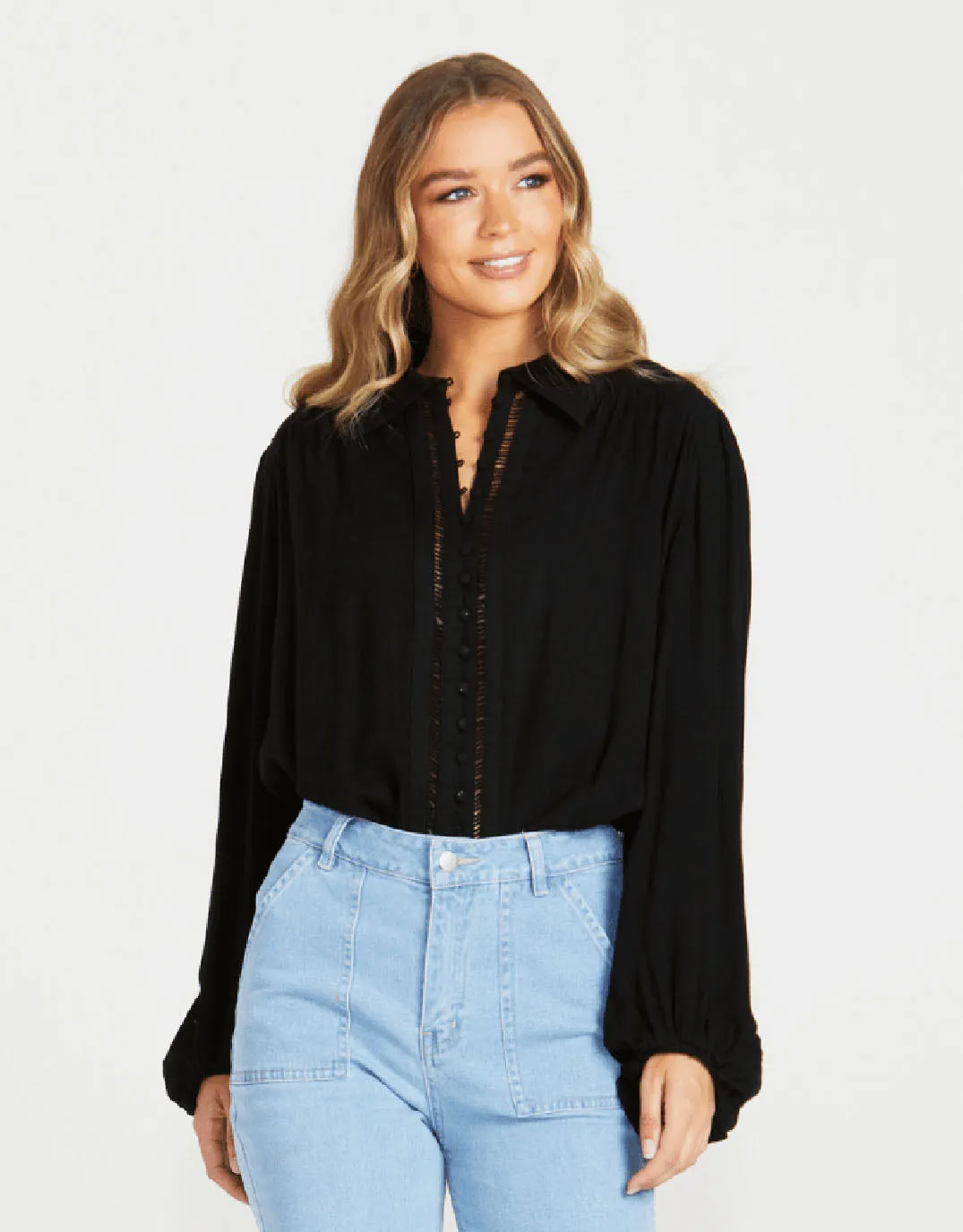 Chapel Trim Shirt - Black