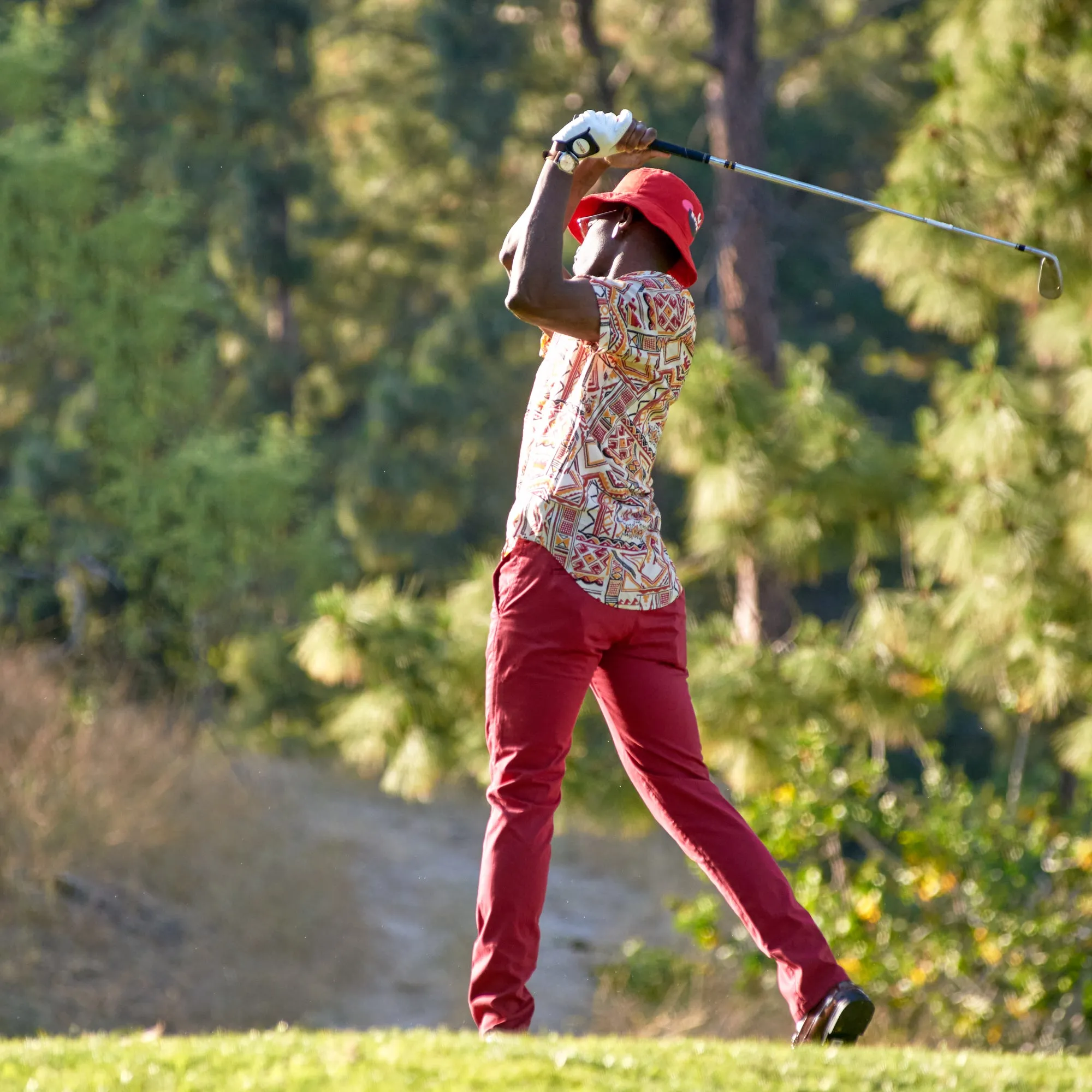 Chino Pants w/ Drawstring Waist - Burgundy