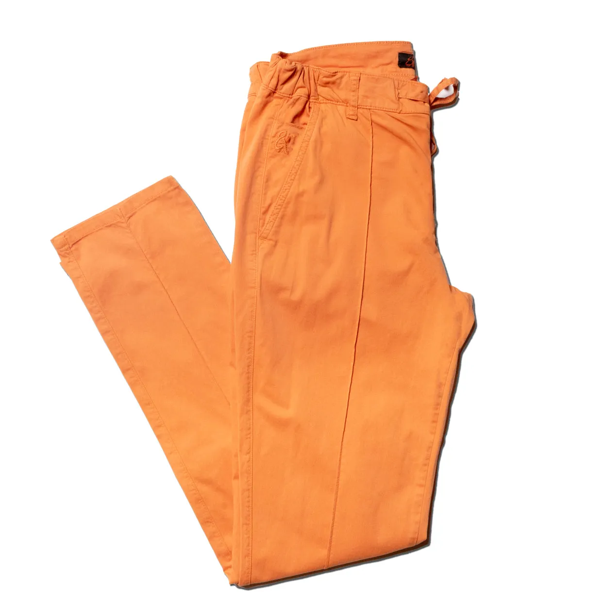 Chino Pants w/ Drawstring Waist - Creamsicle Orange