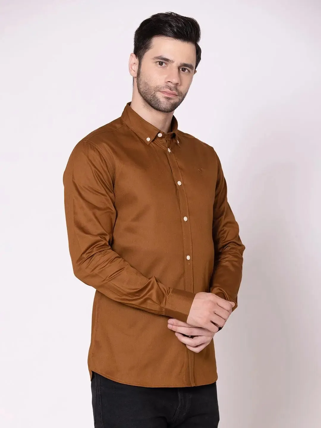 Copper Button-Down Shirt