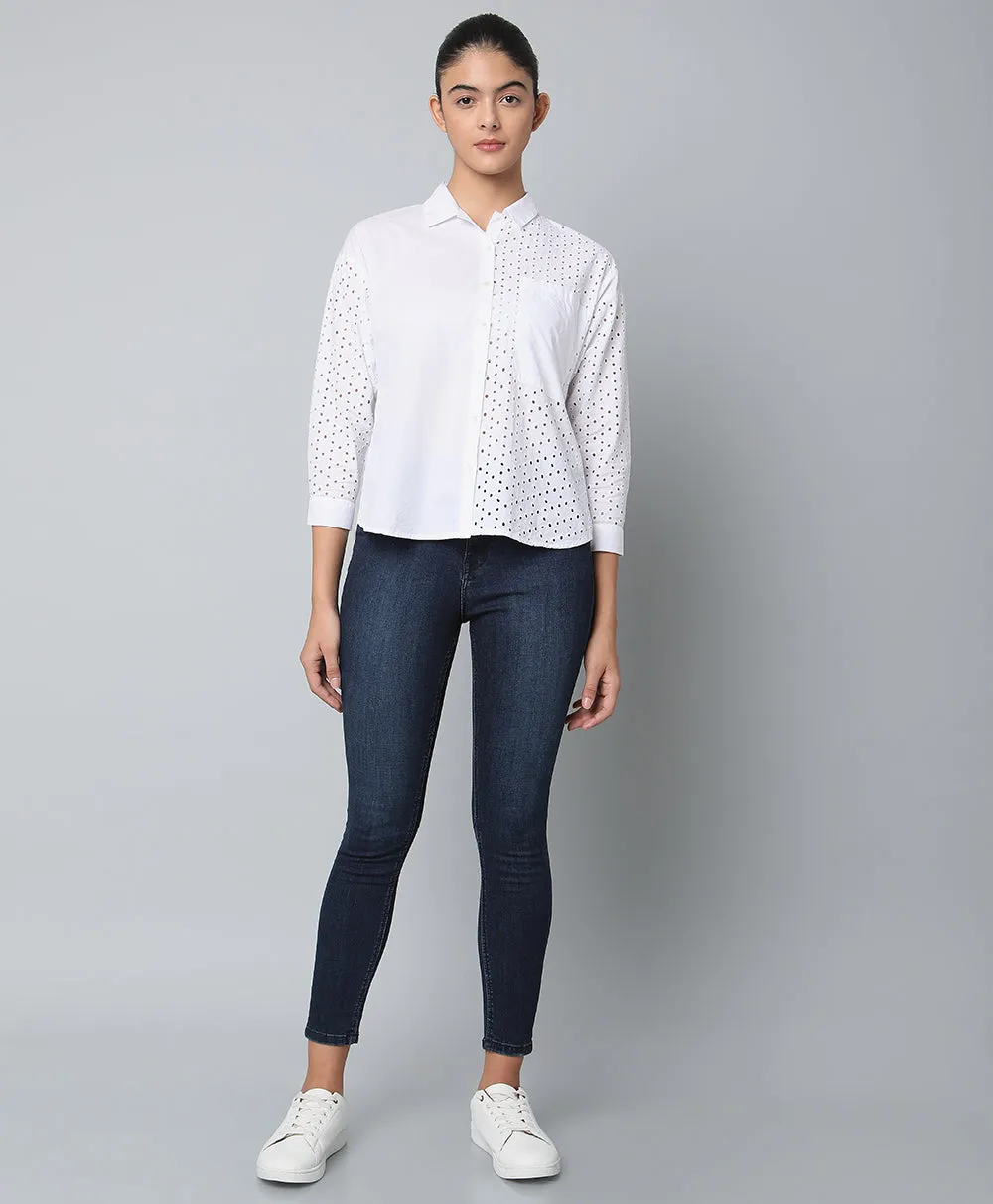 Cotton Shifley Top- White