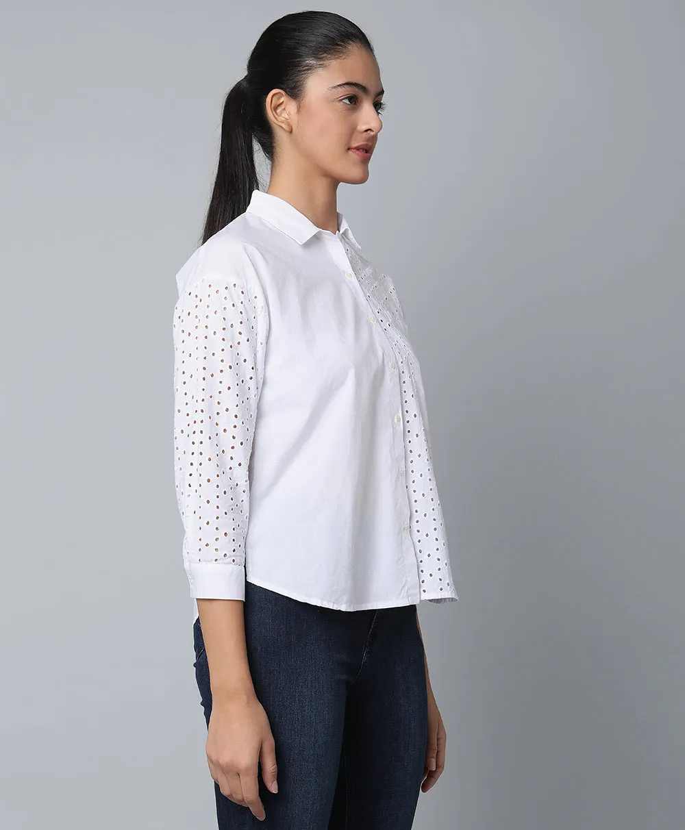 Cotton Shifley Top- White