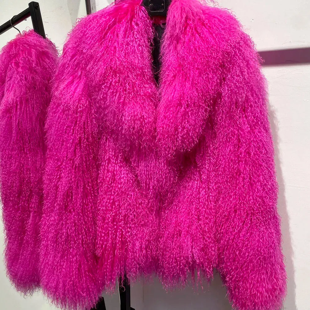 Couture Mongolian Shearling Fur Jacket