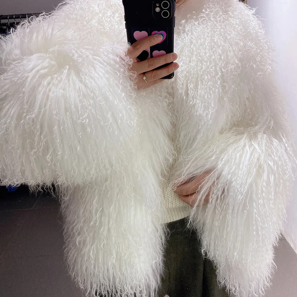 Couture Mongolian Shearling Fur Jacket