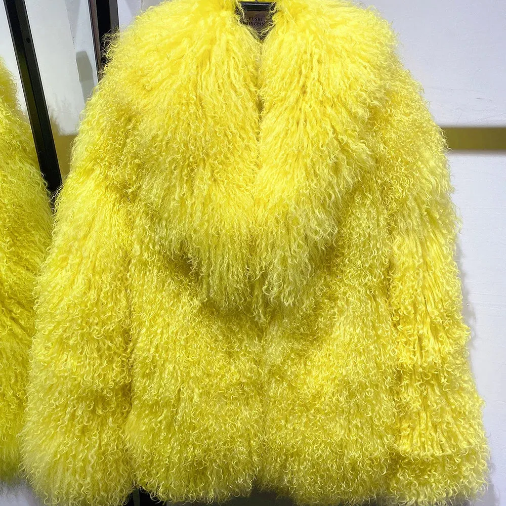 Couture Mongolian Shearling Fur Jacket