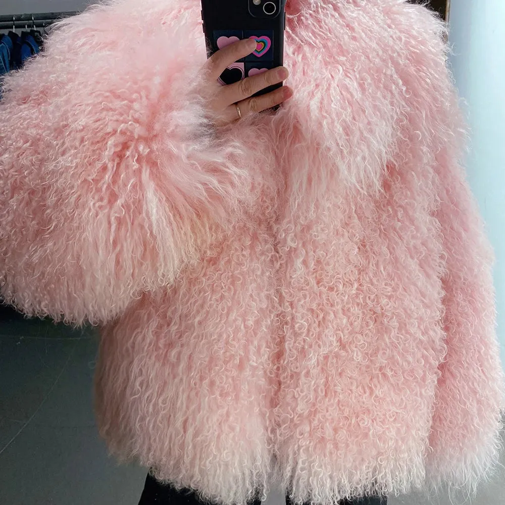 Couture Mongolian Shearling Fur Jacket