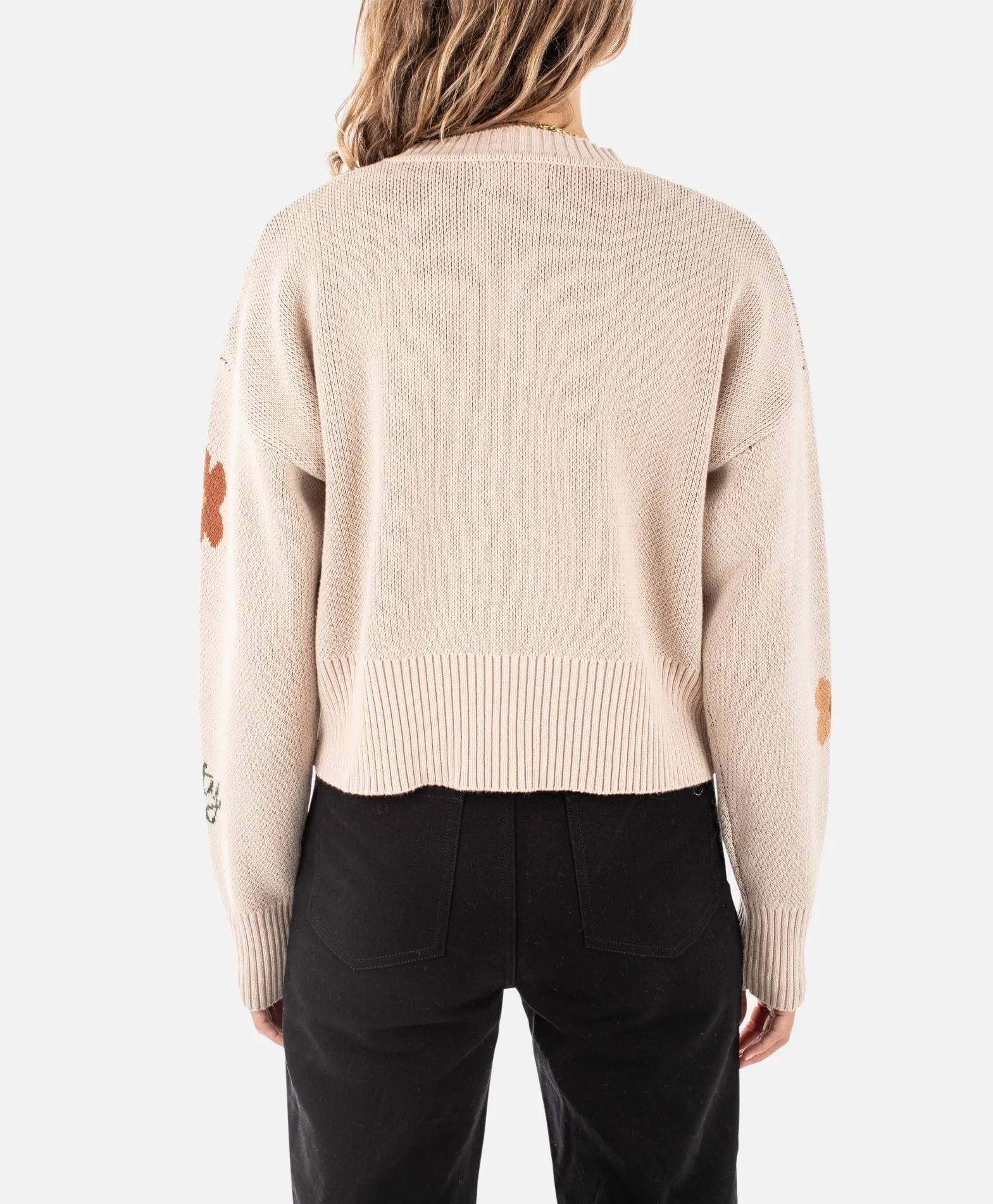 Crescent Jacquard Sweater - Camel