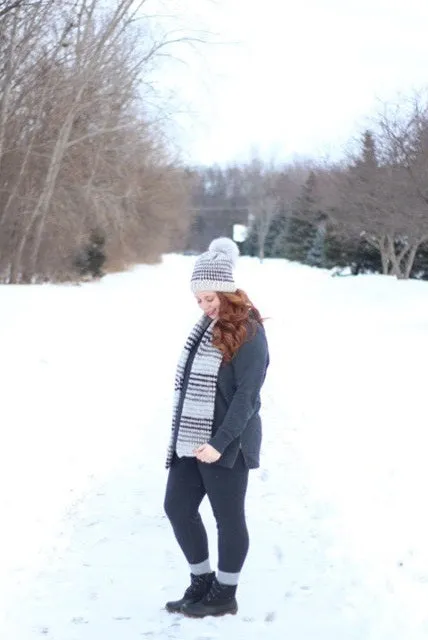 Crochet Kit - Prim Stripe Beanie & Scarf