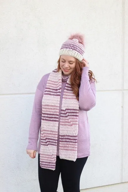 Crochet Kit - Prim Stripe Beanie & Scarf