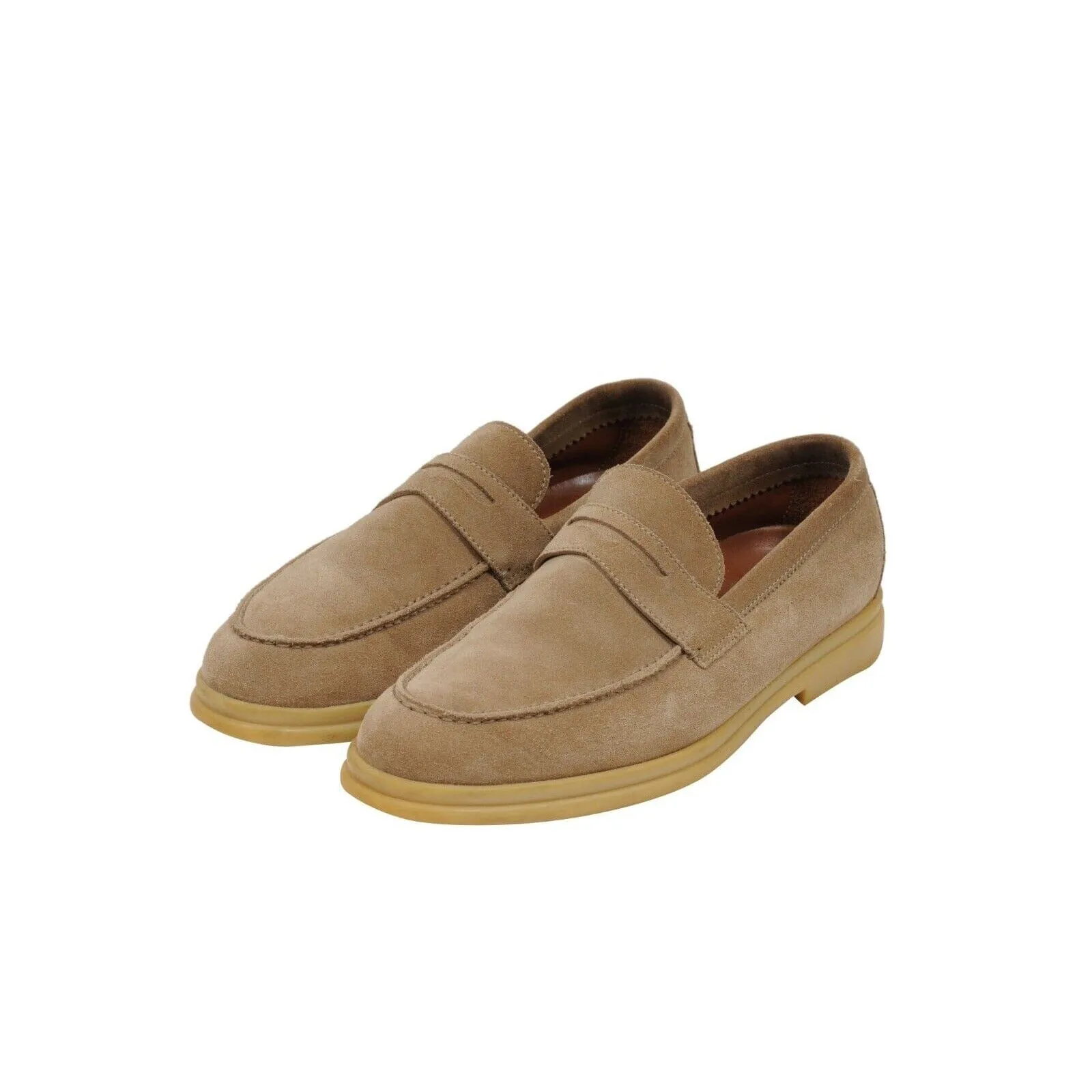 Daily Walk Tan Beige Suede Penny Loafers