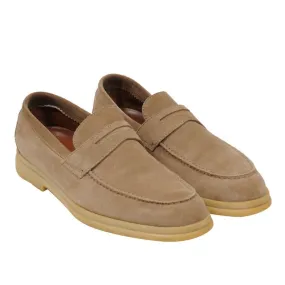 Daily Walk Tan Beige Suede Penny Loafers