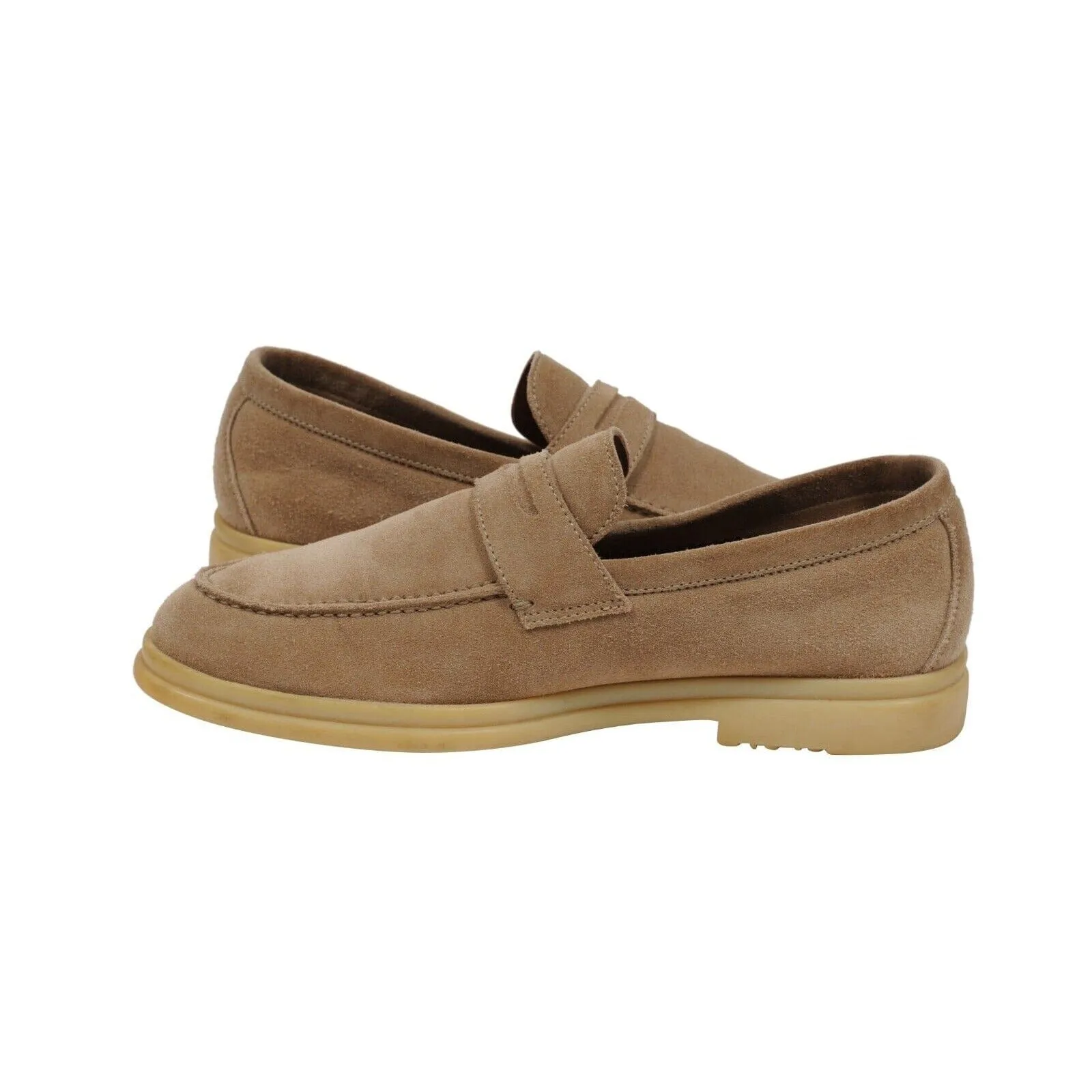 Daily Walk Tan Beige Suede Penny Loafers