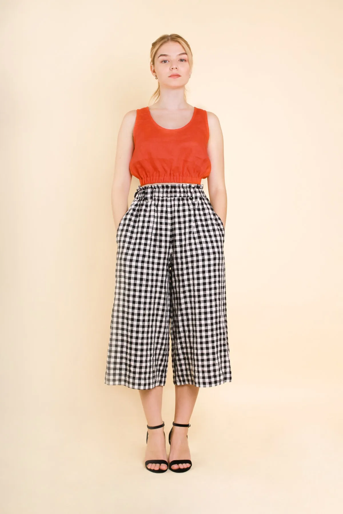 DAISY Linen Culottes with High Waisted