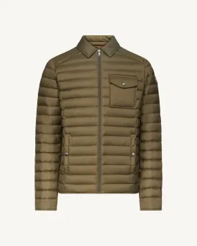 Dane lightweight shacket-style down jacket Army