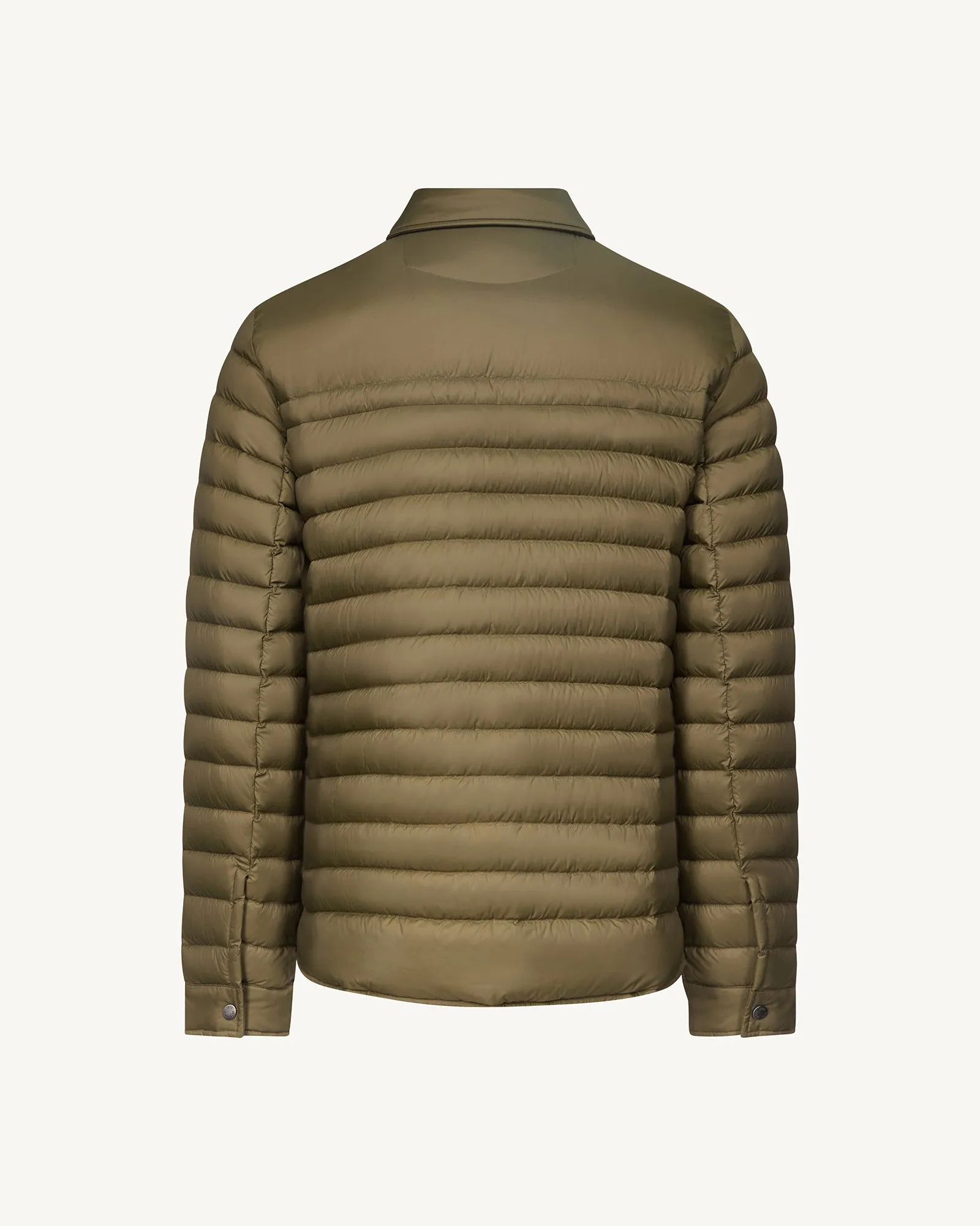 Dane lightweight shacket-style down jacket Army