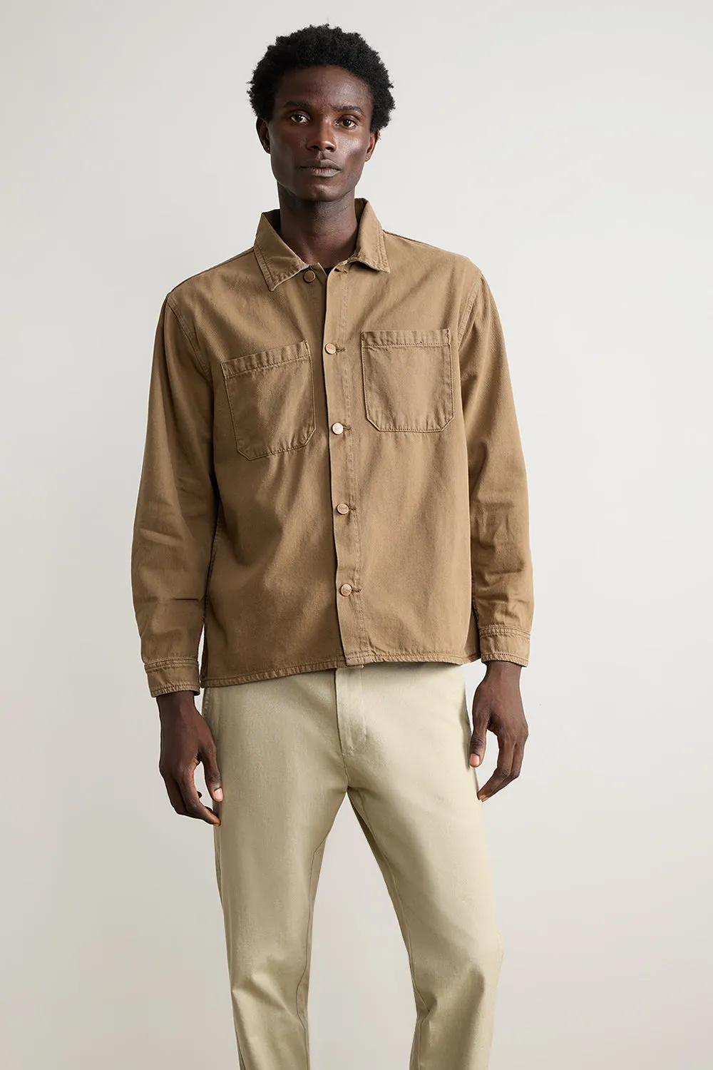 Earthy Two Pocketed Men's Shacket