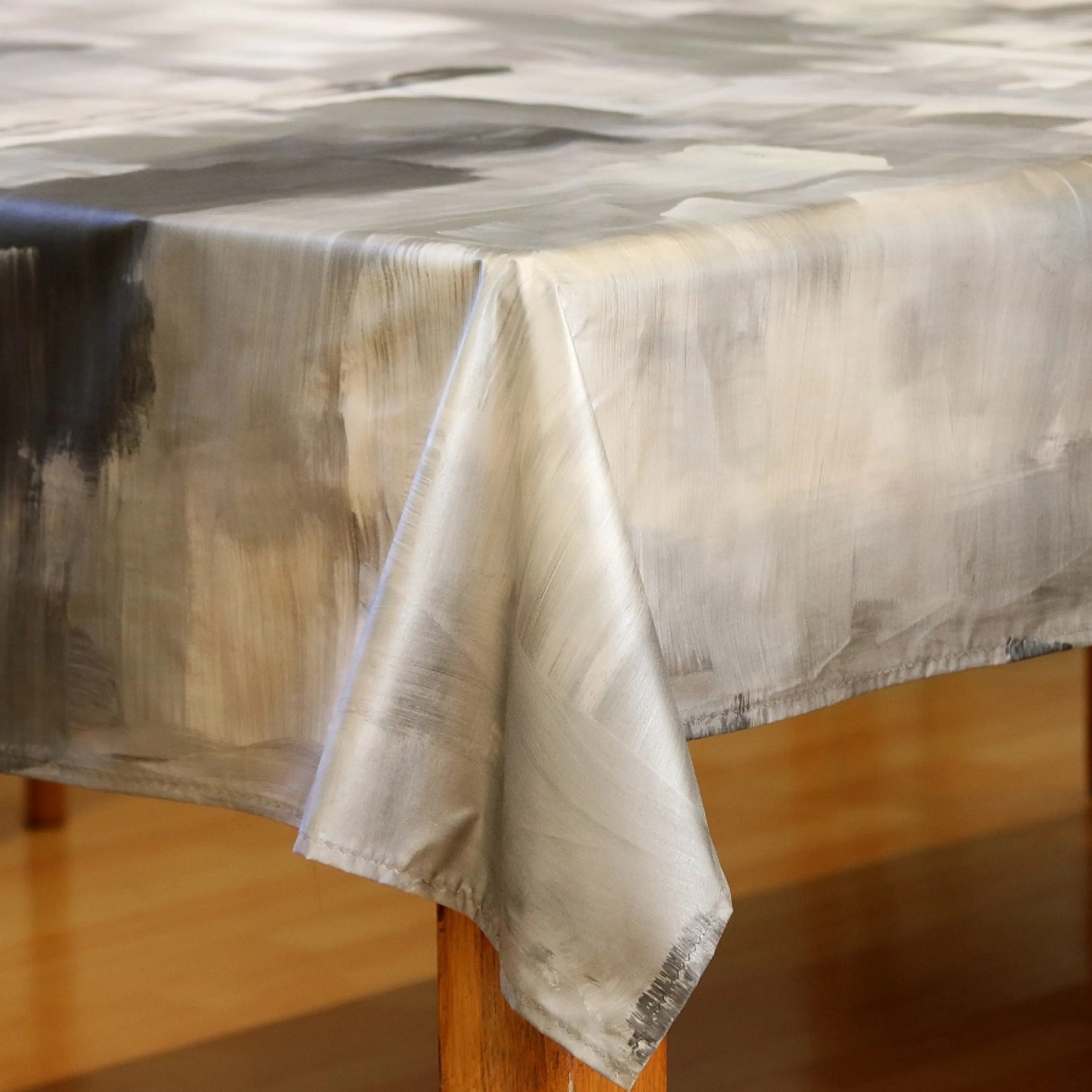 Edge - Hand Painted Tablecloth Gorgeous Greys