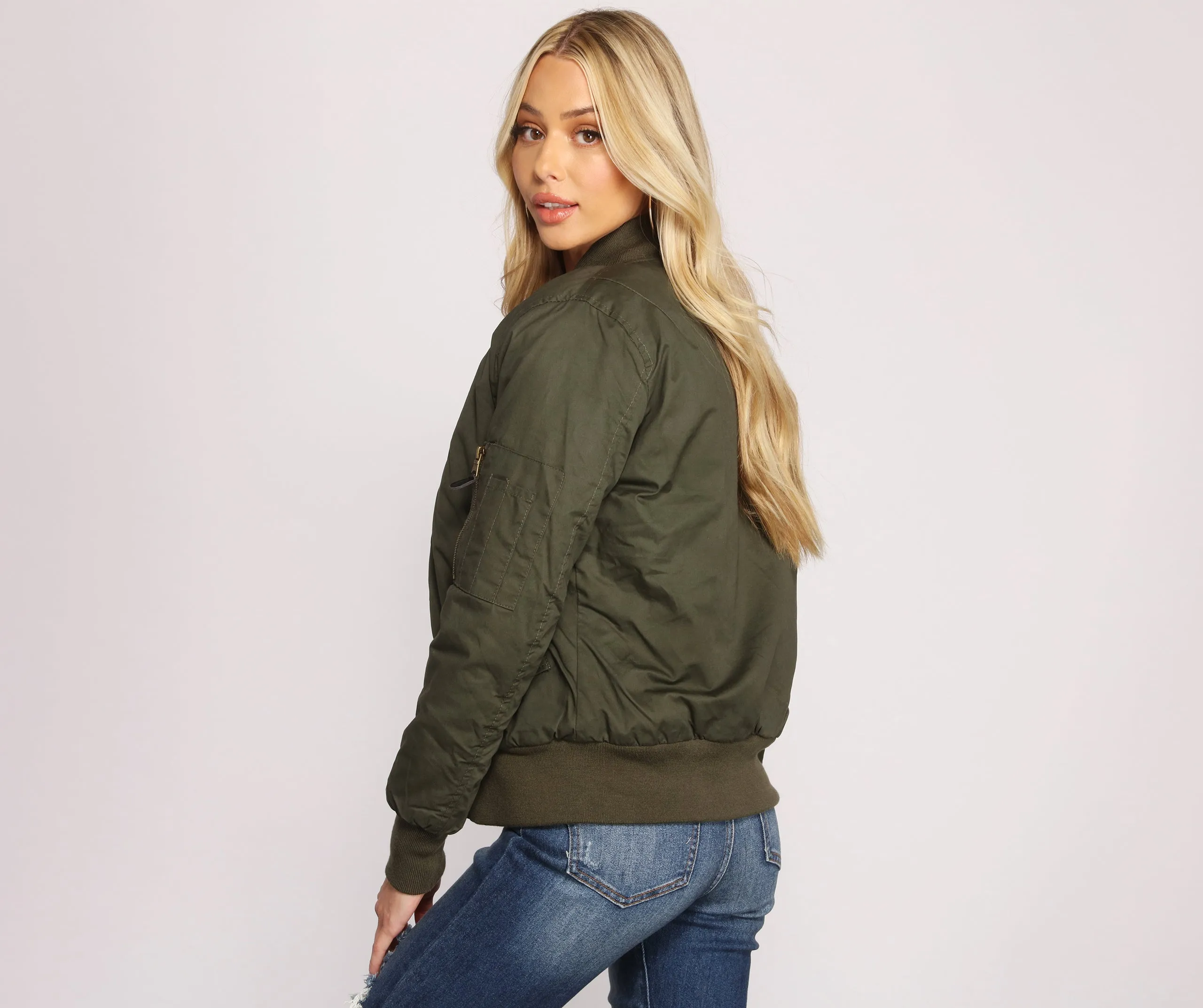 Edgy Chic Bomber Jacket