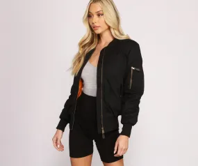 Edgy Chic Bomber Jacket