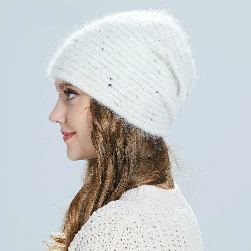 Elegant Bejeweled Winter Beanie