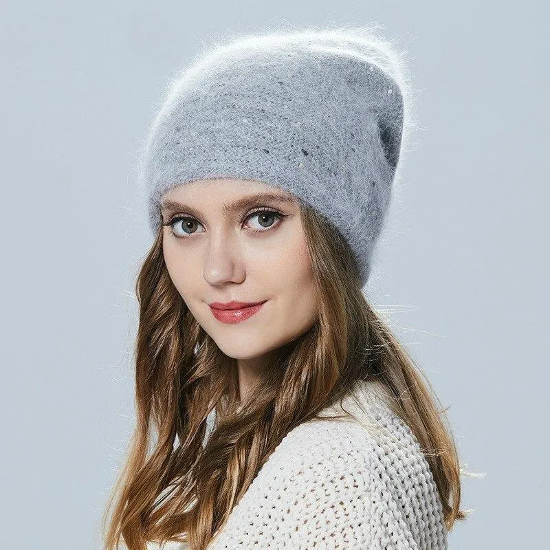 Elegant Bejeweled Winter Beanie