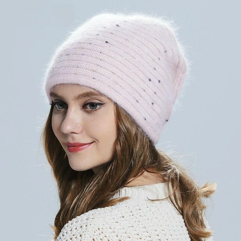 Elegant Bejeweled Winter Beanie