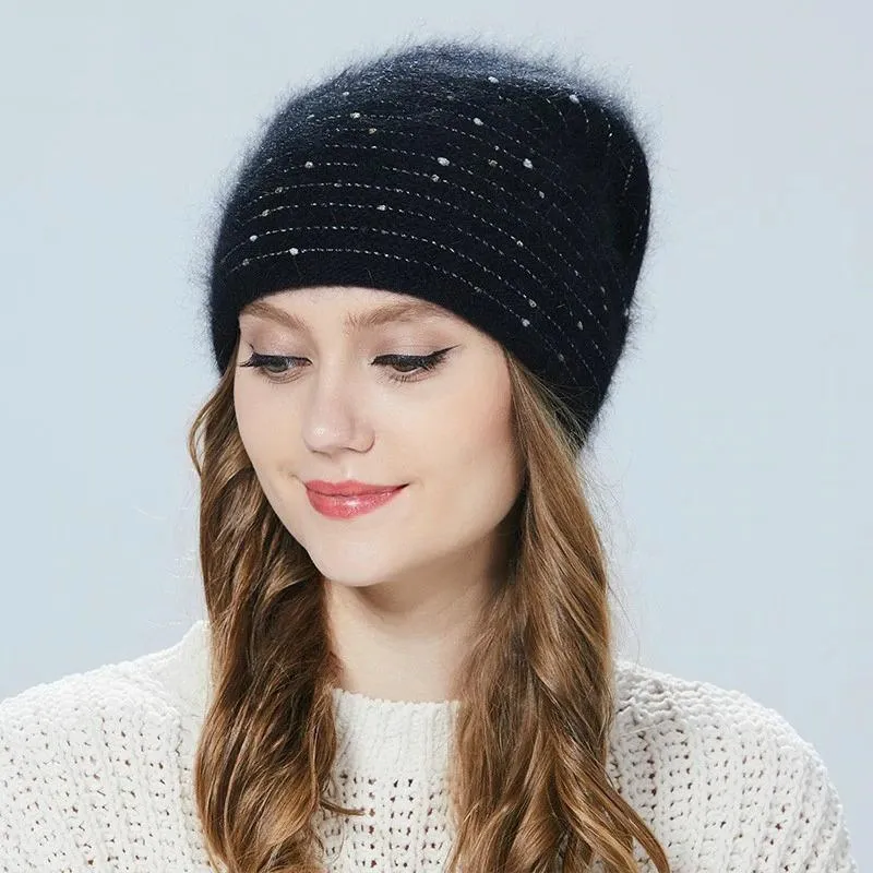 Elegant Bejeweled Winter Beanie