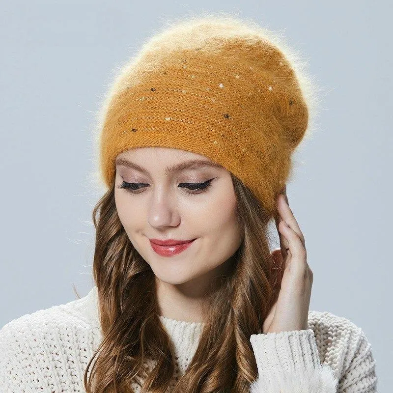 Elegant Bejeweled Winter Beanie