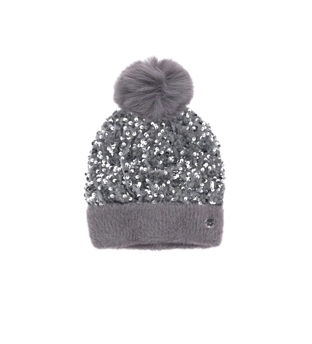 ELEGANT SEQUIN POM BEANIE