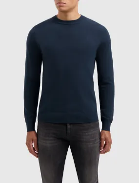 Essential Knitwear Crewneck Sweater | Navy