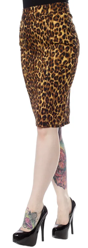 Essential Pencil Pocket Skirt - Leopard