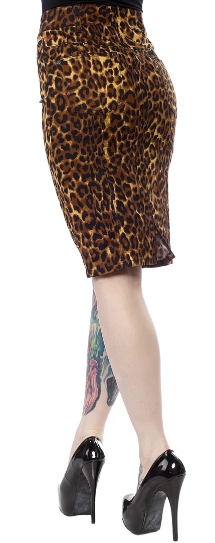 Essential Pencil Pocket Skirt - Leopard