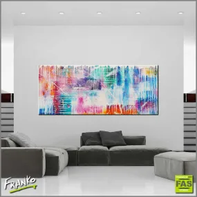 Factor 10 Grunge 240cm x 100cm Colourful Abstract Painting (SOLD)