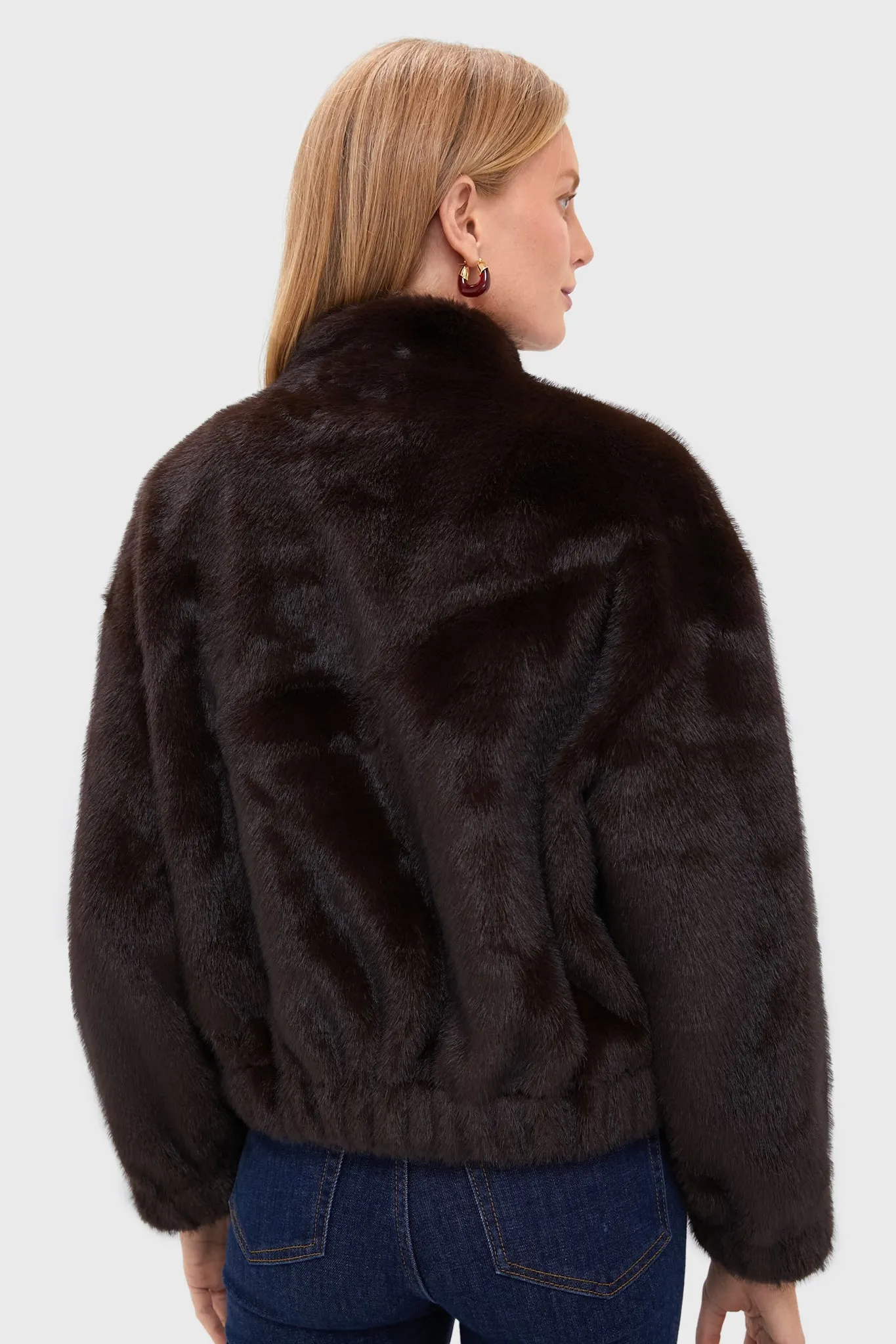 Faux Fur Chocolate Paros Coat