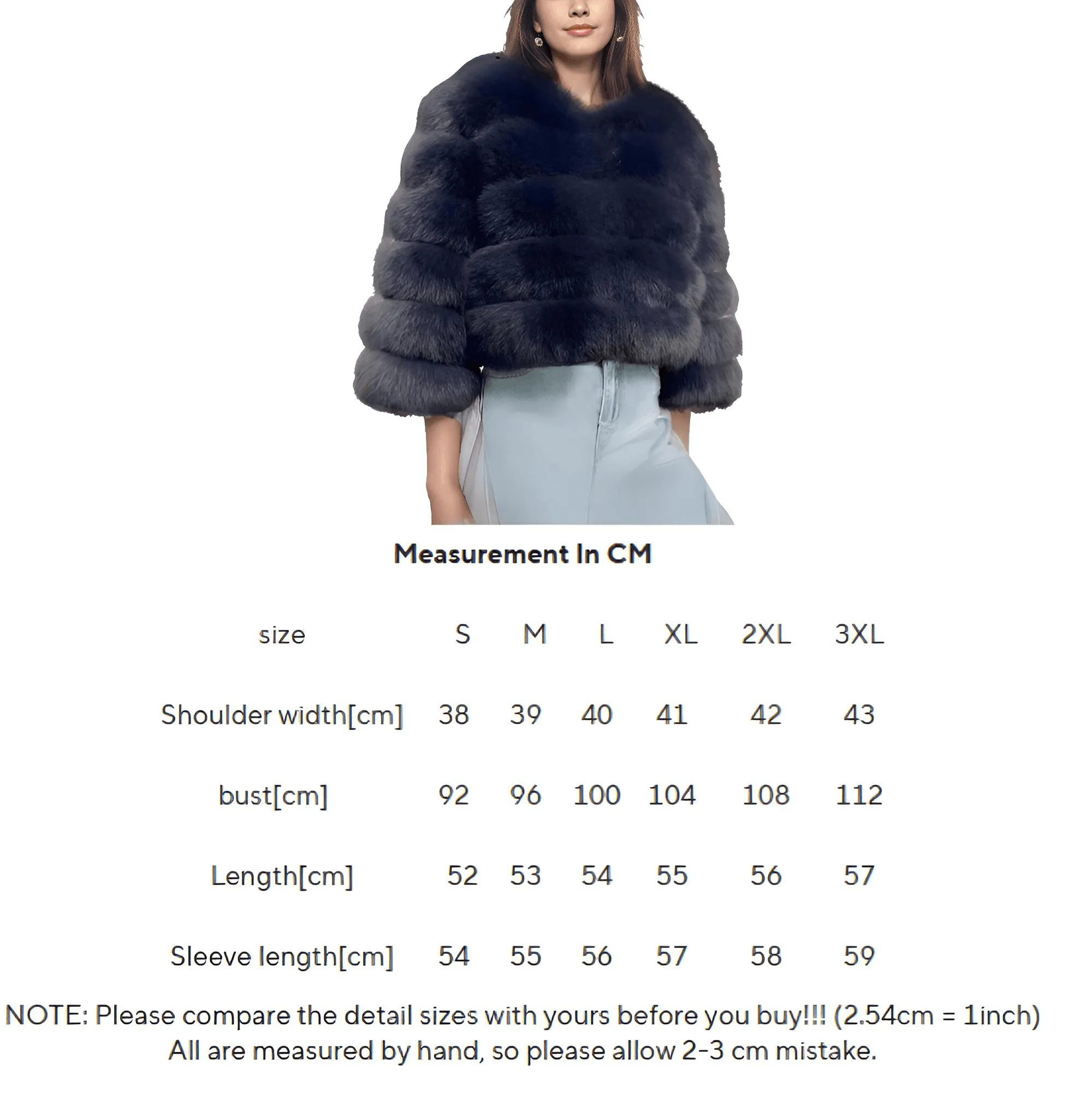 Faux Fur Short Coat Women's Cropped Artificial Fox Fur Jacket Women Winter Fluffy Top Thick Warm Furry Fur Outerwear