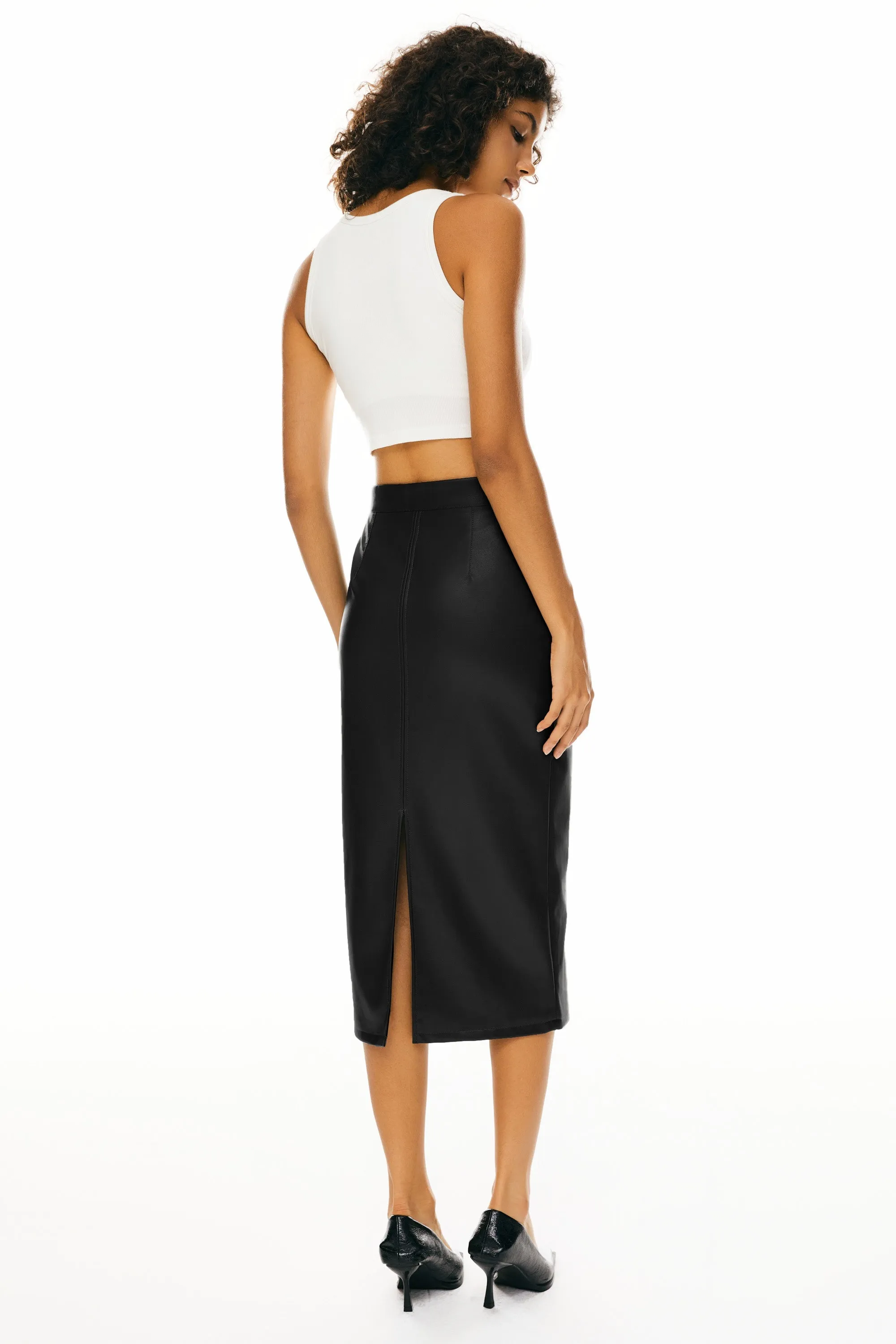 Faux Leather Pencil Skirts