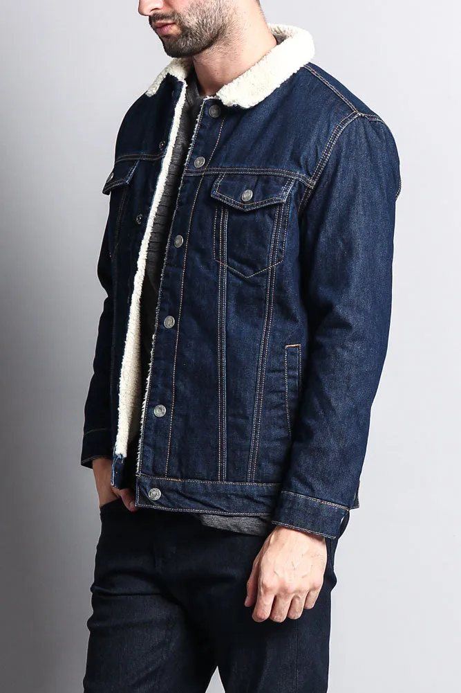 Faux Shearling Denim Jacket