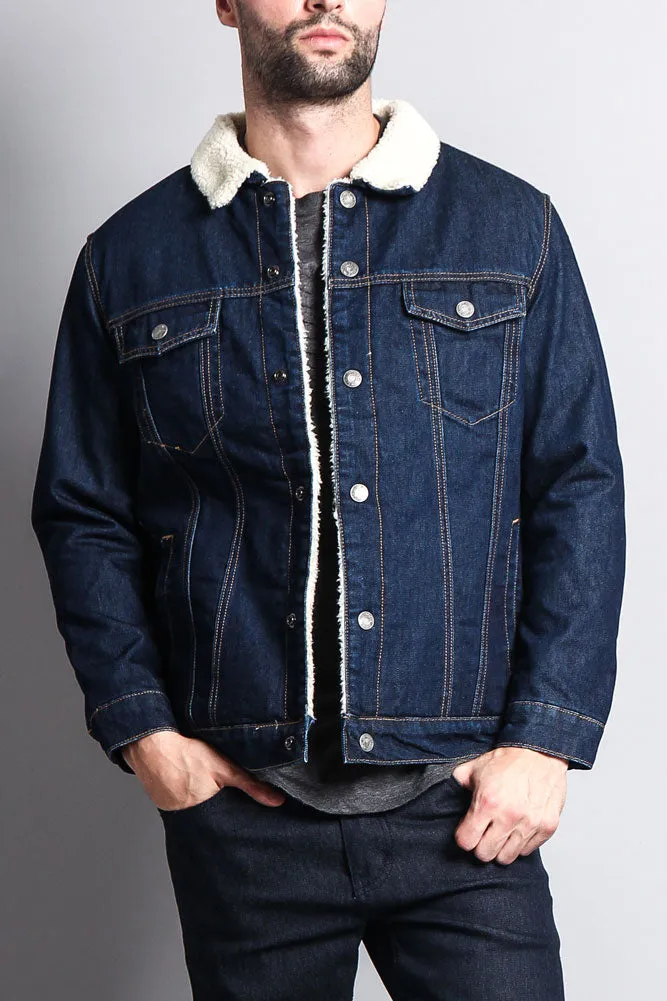 Faux Shearling Denim Jacket