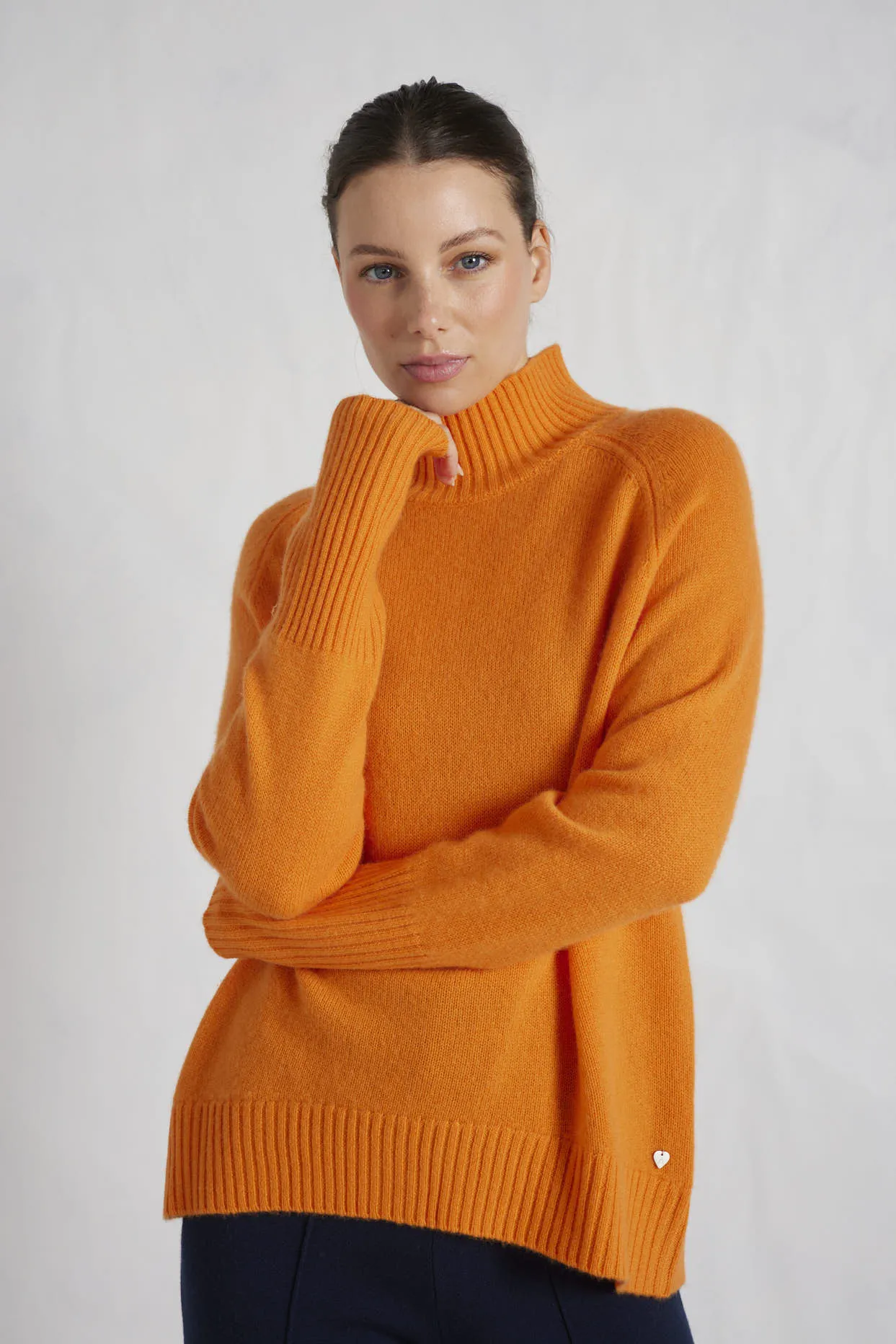 Fifi Polo Cashmere Sweater in Sunset