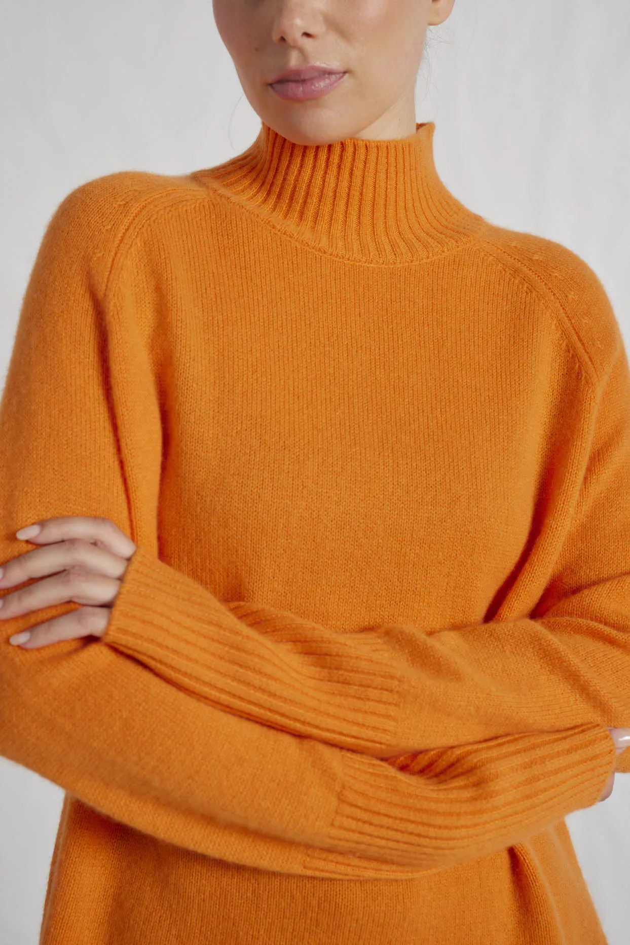 Fifi Polo Cashmere Sweater in Sunset