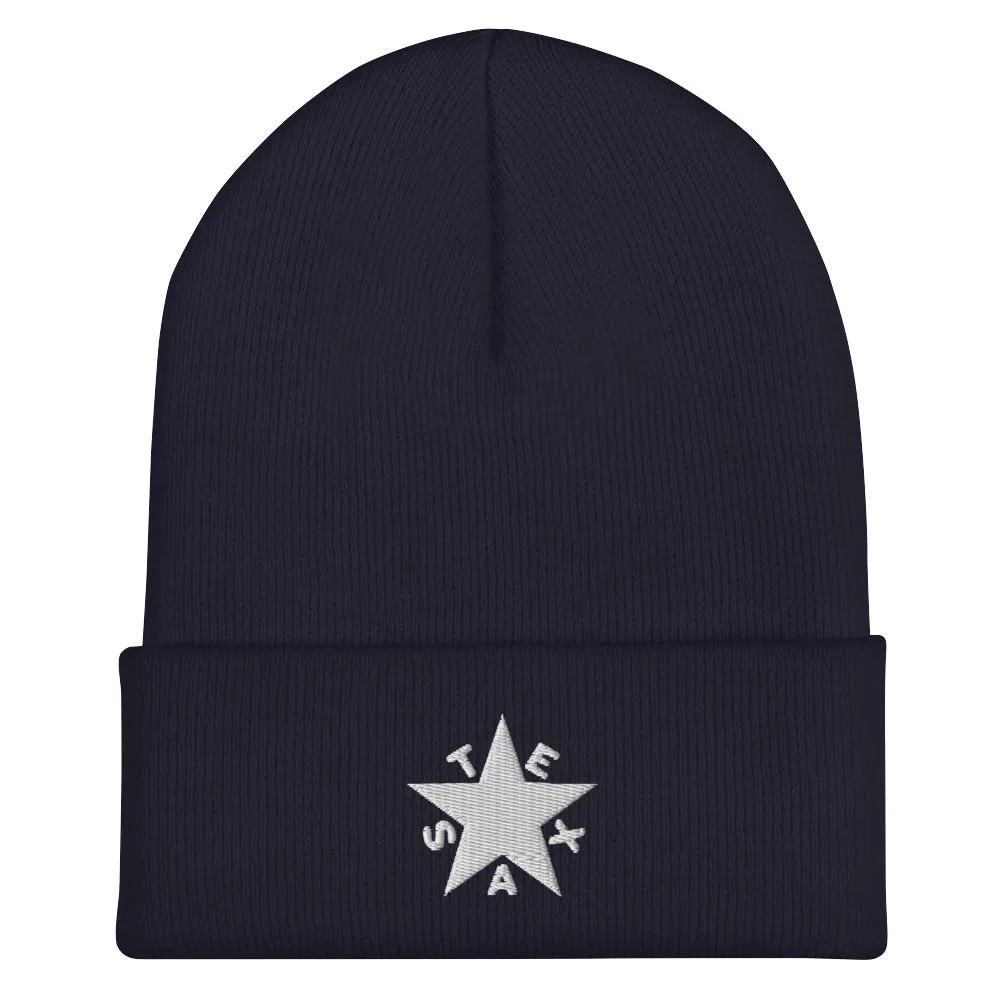 First Flag of the Texas Republic Cuffed Beanie