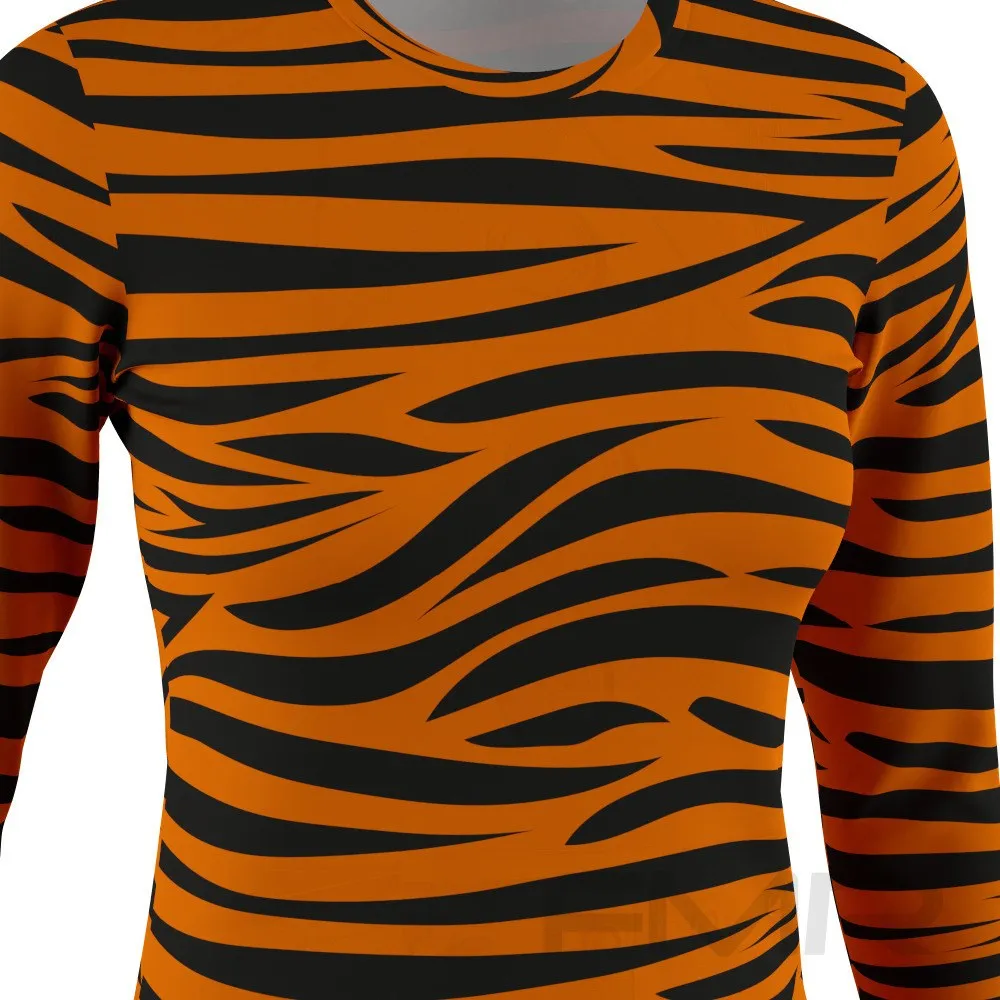 FMR Women's Tiger Print Long Sleeve Running Shirt