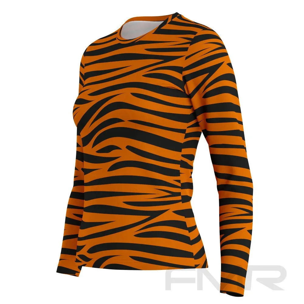 FMR Women's Tiger Print Long Sleeve Running Shirt