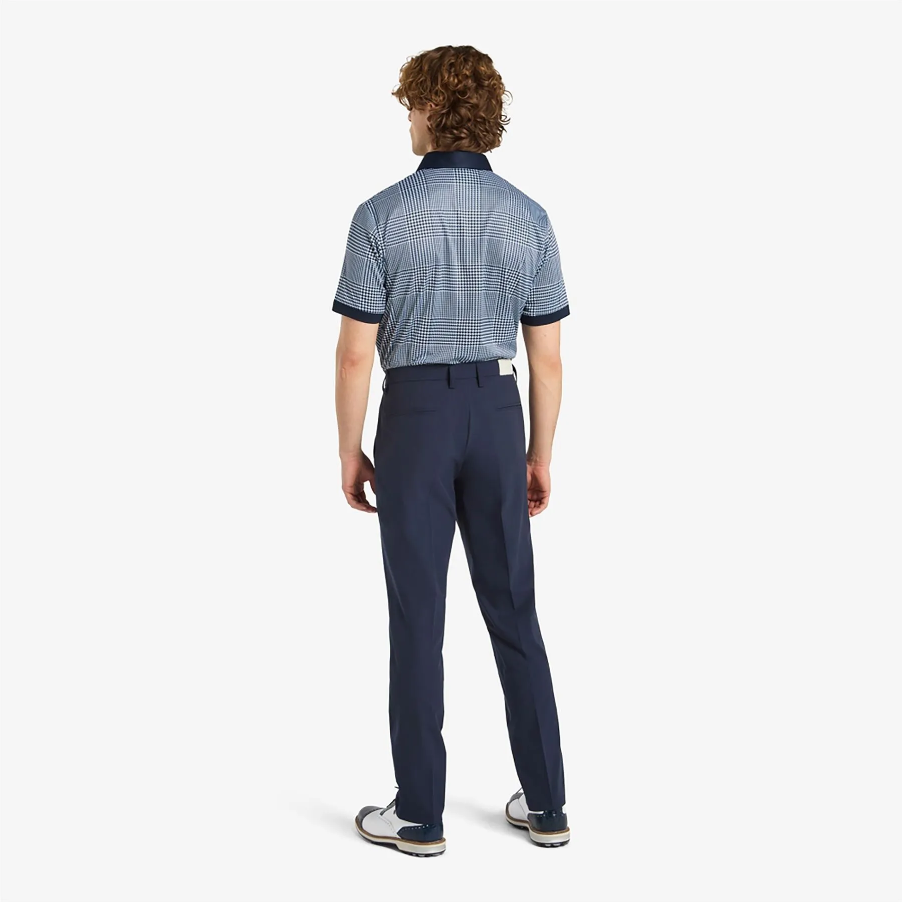 Glencheck Regular Fit Polo Navy - SU24