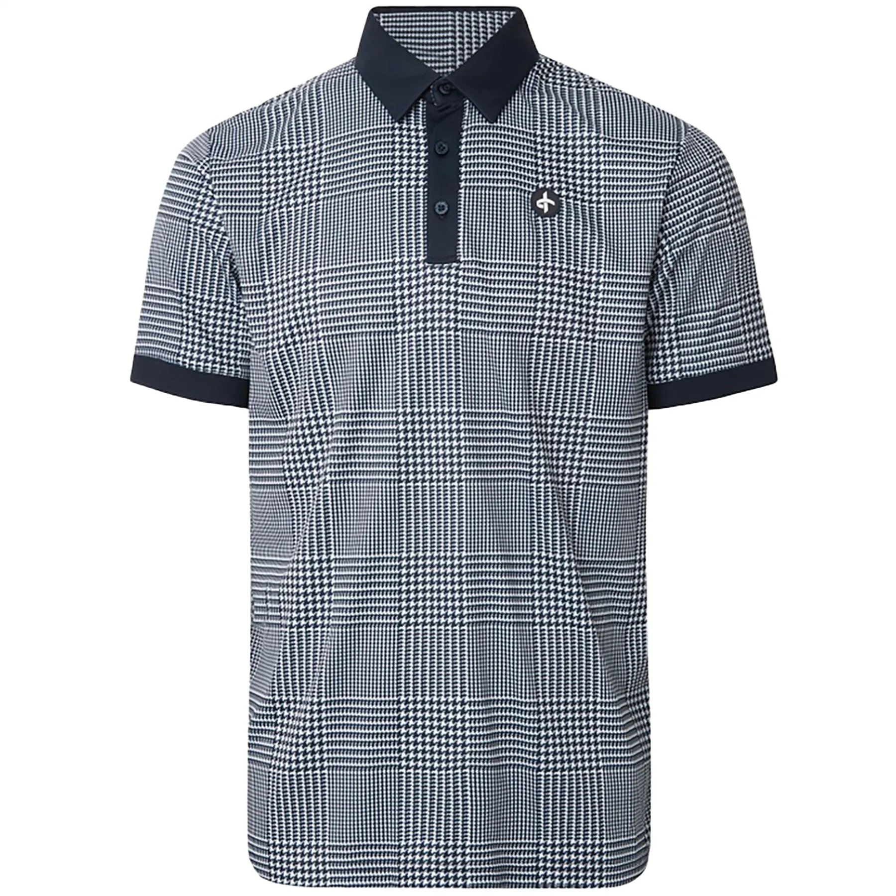 Glencheck Regular Fit Polo Navy - SU24