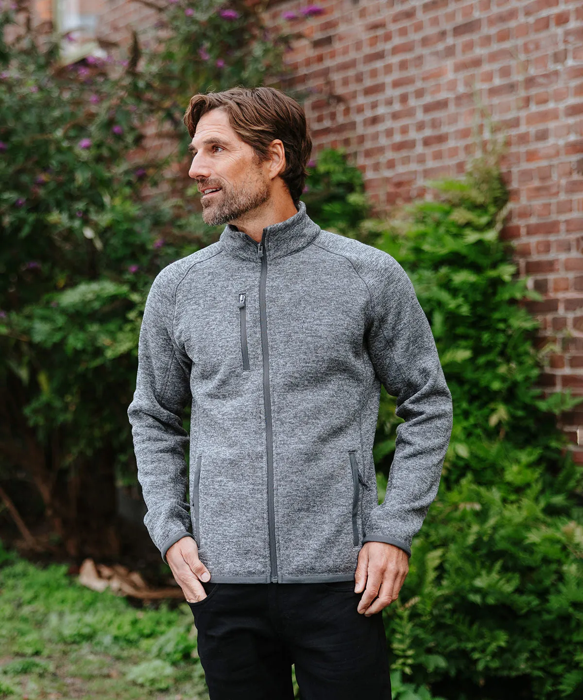 Granite Heather - Avalante full-zip fleece jacket