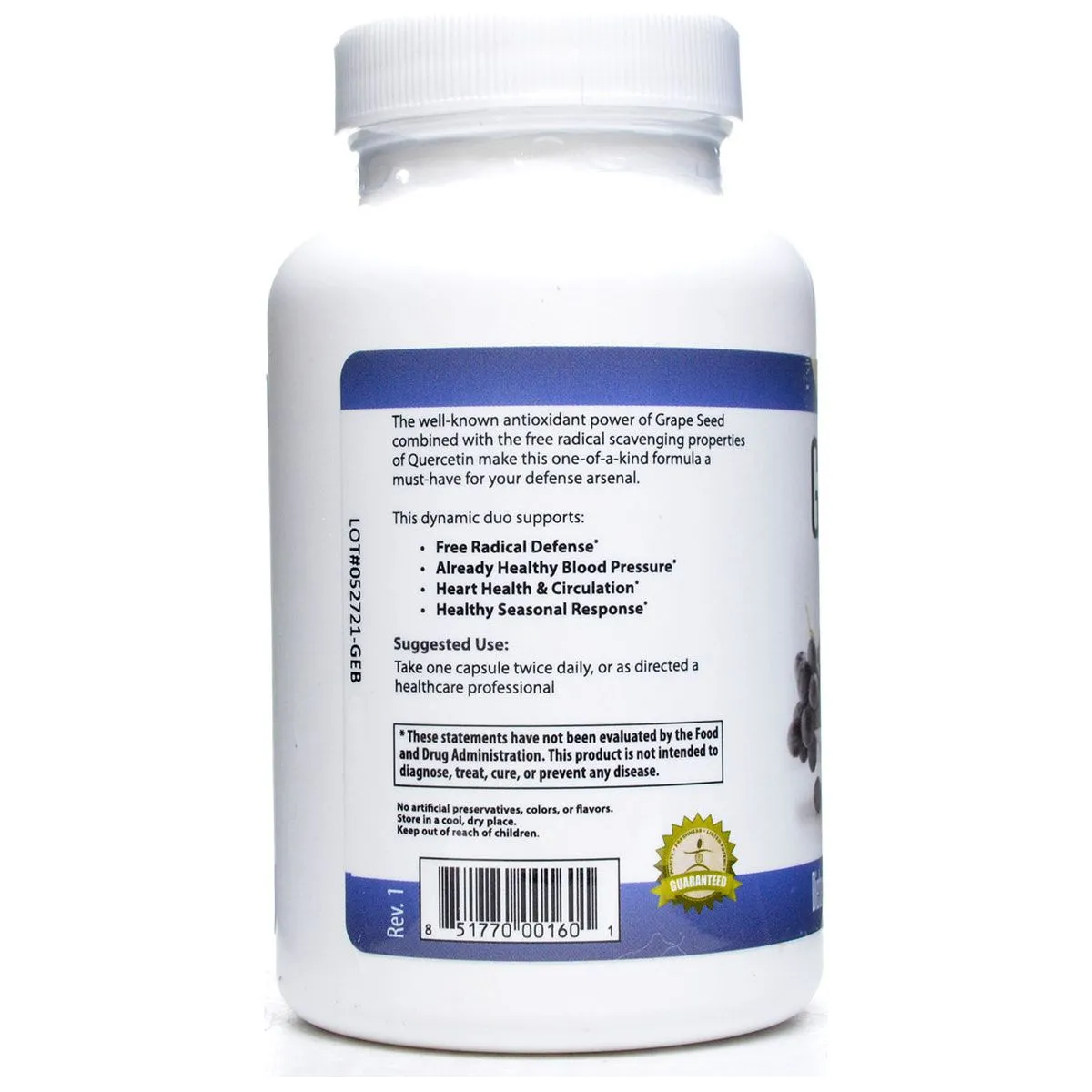 GrapeSeed Plus with Quercetin 120 caps by BioActive Nutrients