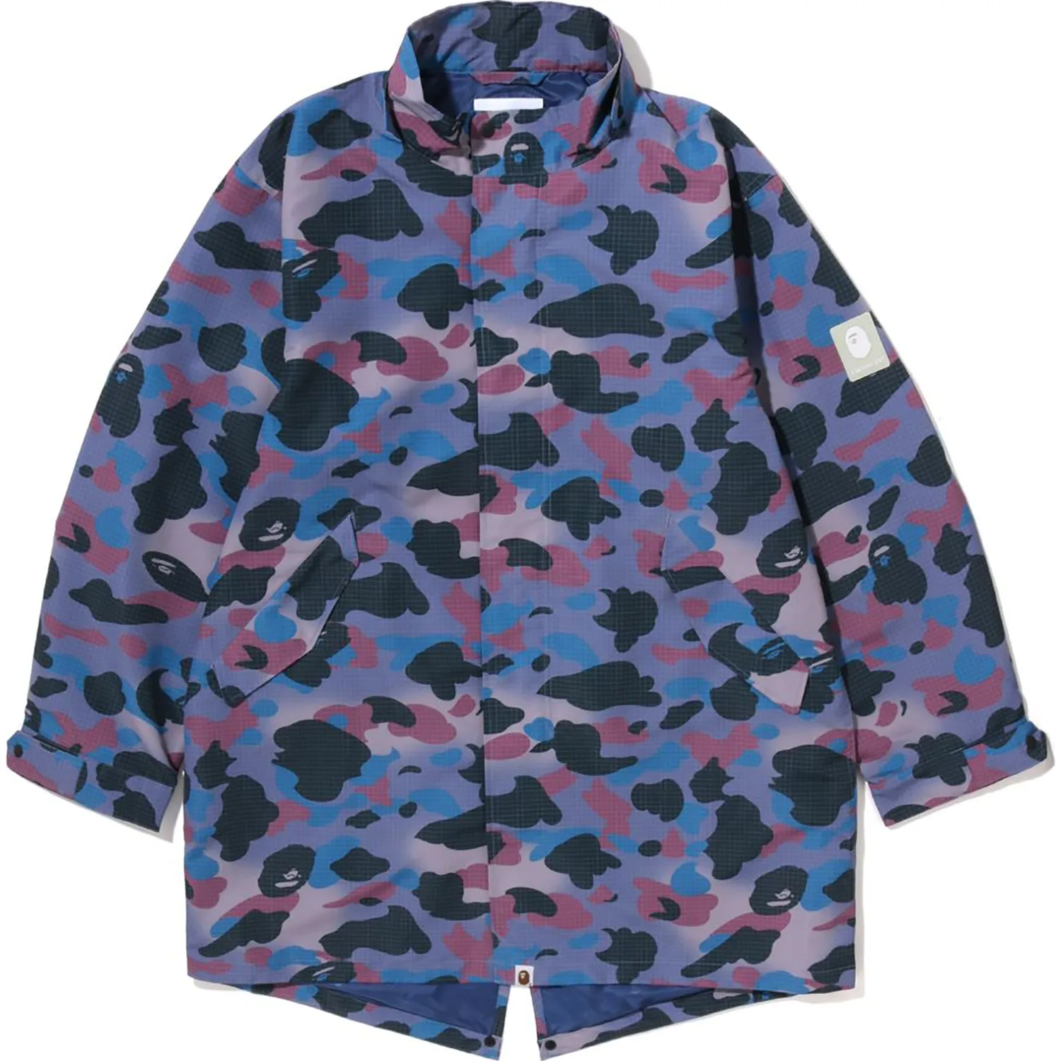 GRID CAMO RELAXED FIT FISH TAIL COAT MENS