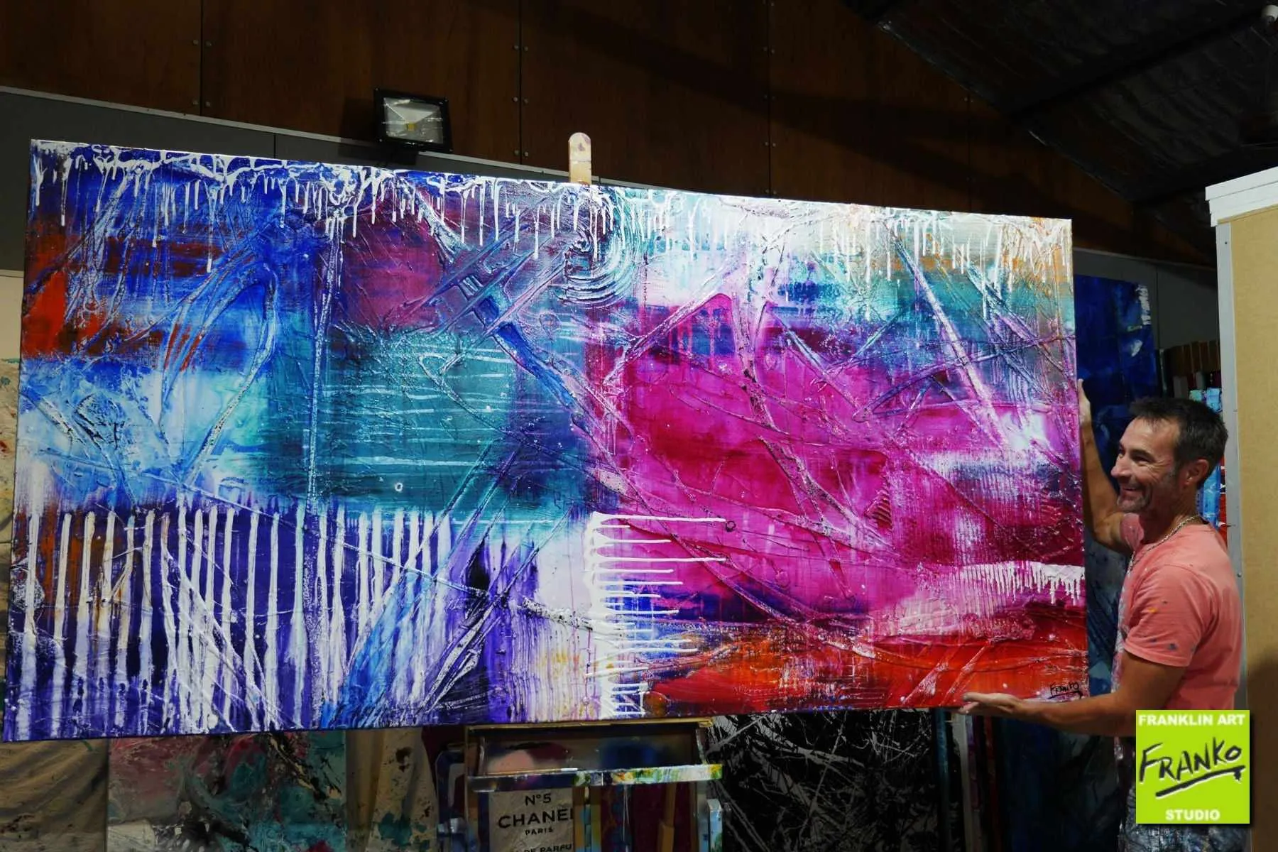 Grunge Utopia 240cm x 120cm Colourful Textured Abstract Painting (SOLD)